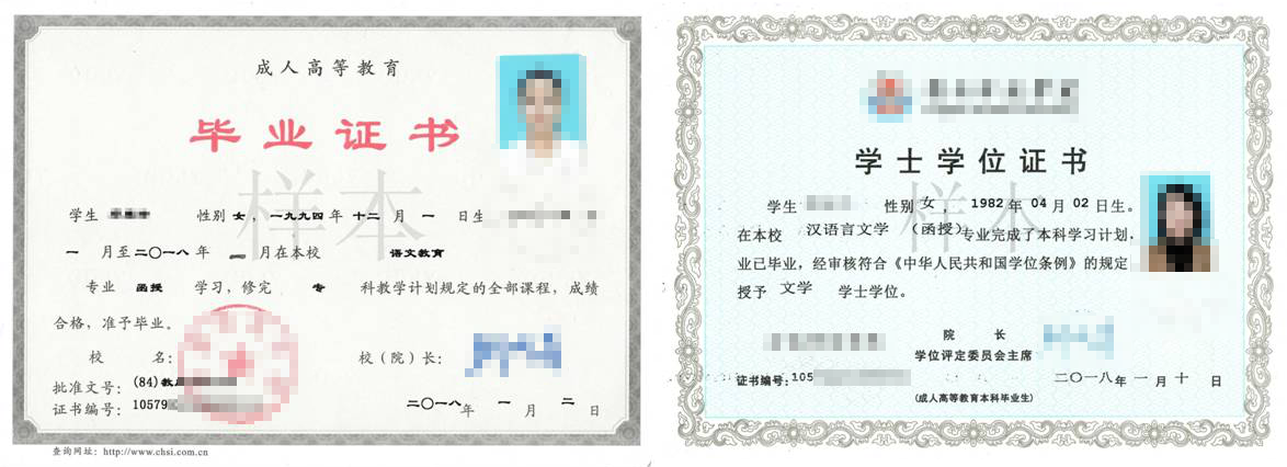 杭州成人教育畢業證書樣本！